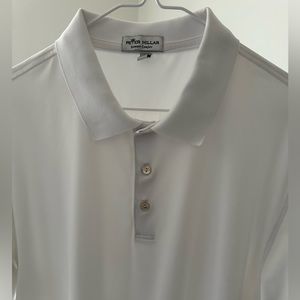 Golf Polo, Peter Millar, summer comfort, white, large, oc logo on left sleeve